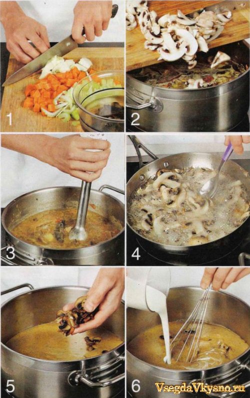 Грибной суп с грецкими орехами