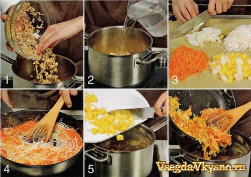 Овощной рассольник с грибами