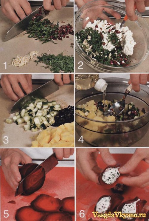 Свекольные кулечки с творожной начинкой