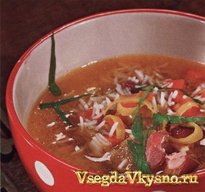 Рисовый суп с окороком