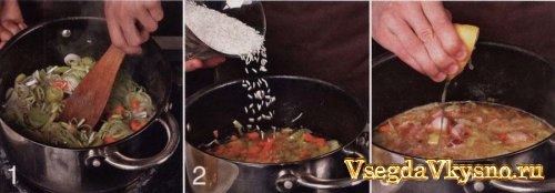 Рисовый суп с окороком