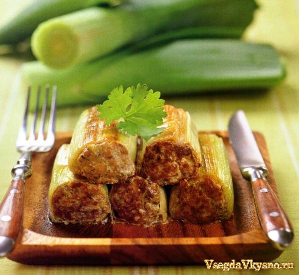 Фаршированный порей