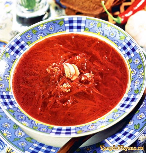 Борщ из печеной свеклы