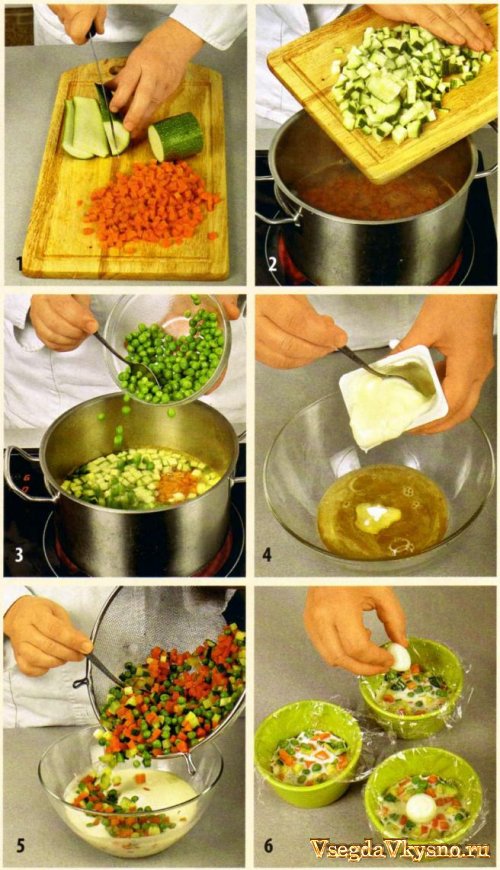 Овощи в желе из йогурта