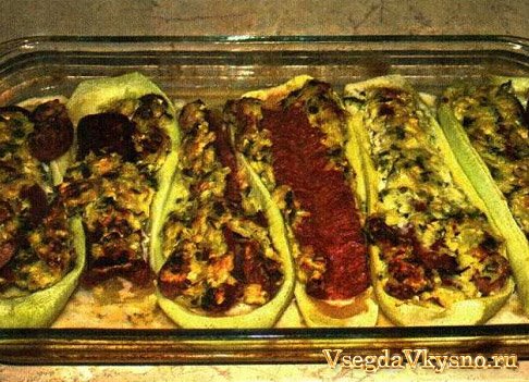 Сосиски в «лодочках»