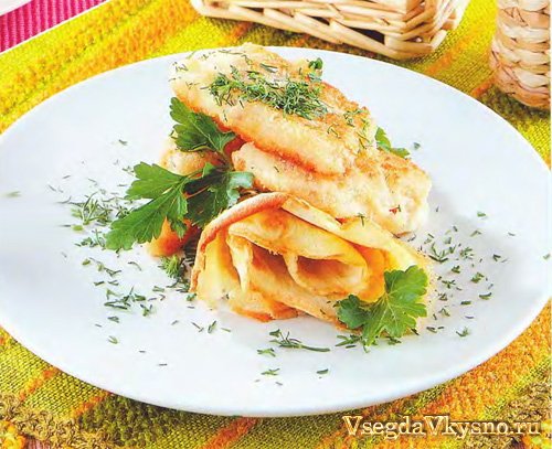 Маринованная рыба, жаренная в сухарях