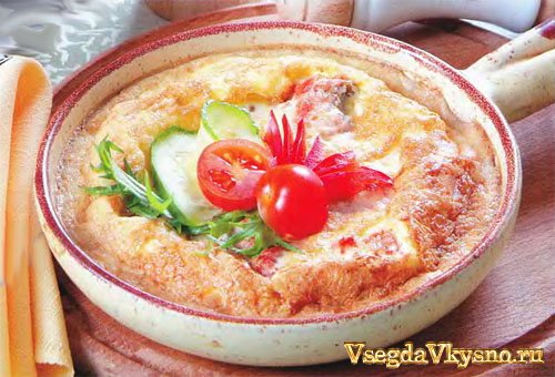 Рыба в омлете