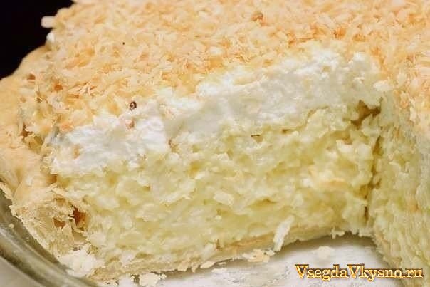 Кокосовый пирог со сливкам