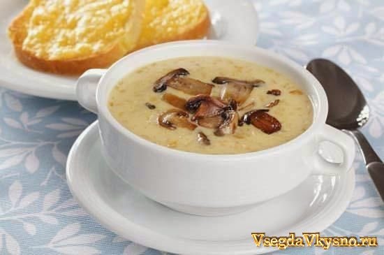 Грибной суп с сыром
